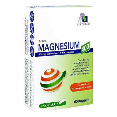 Magnesium 400 Mg Kapseln 60 stk von Avitale GmbH PZN 18018153