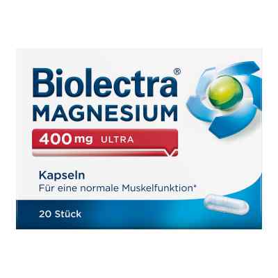 Magnesium Biolectra 400 mg ultra Kapseln 20 stk von HERMES Arzneimittel GmbH PZN 10043625