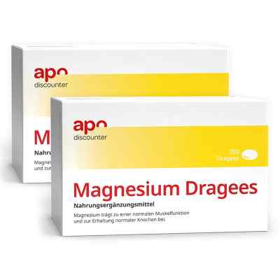 Magnesium Dragees 40 mg von apodiscounter 2x200 stk von apo.com Group GmbH PZN 08106628