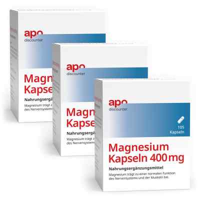 Magnesium Kapseln 400 mg von apodiscounter 3x105 stk von VIS-VITALIS GMBH PZN 08102067