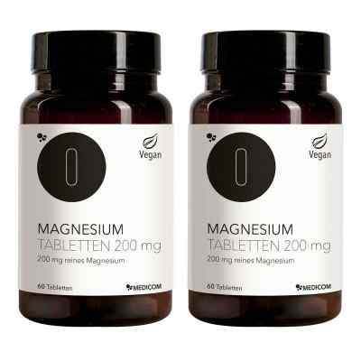 Magnesium Tabletten 200 mg 2X60 stk von MEDICOM Pharma GmbH PZN 15784846