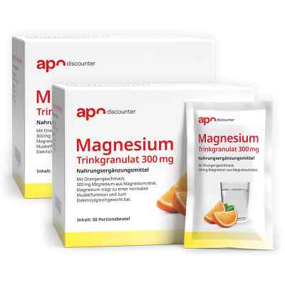 Magnesium Trinkgranulat 300 mg von apodiscounter  2x50X6 g von apo.com Group GmbH PZN 08107057