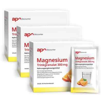 Magnesium Trinkgranulat 300 mg von apodiscounter  3x50X6 g von apo.com Group GmbH PZN 08107058