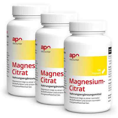 Magnesiumcitrat Kapseln von apodiscounter  3x100 stk von apo.com Group GmbH PZN 08107001