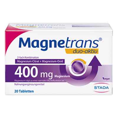 Magnetrans duo-aktiv 400 mg Tabletten Magnesium 20 stk von STADA GmbH PZN 14367543