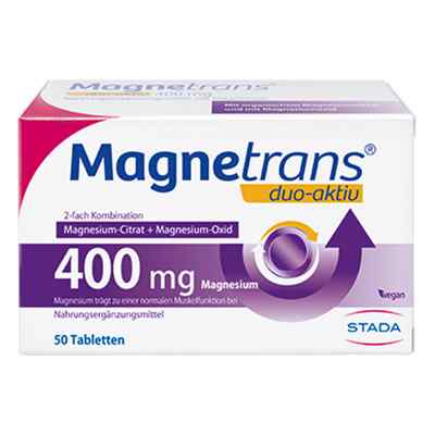 Magnetrans duo-aktiv 400 mg Tabletten Magnesium 50 stk von STADA GmbH PZN 14367566