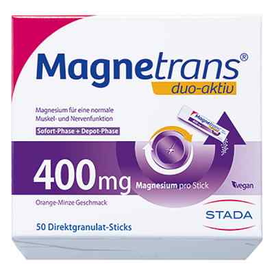 Magnetrans duo-aktiv 400mg Magnesium Direktgranulat-Sticks 50 stk von STADA GmbH PZN 14367603
