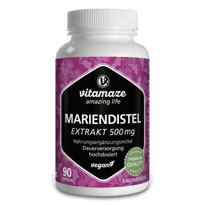 Mariendistel 500 mg Extrakt hochdosiert vegan Kapseln