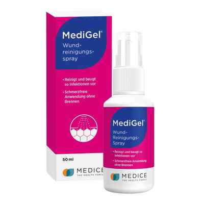 MediGel Wundreinigungsspray zum Säubern von Wunden 50 ml von MEDICE Arzneimittel Pütter GmbH&Co.KG PZN 15378419