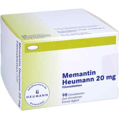 Memantin Heumann 20 mg Filmtabletten 98 stk von HEUMANN PHARMA GmbH & Co. Generica KG PZN 09759175