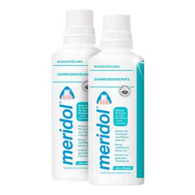 Meridol Zahnfleischschutz antibakterielle Mundspülung 2X400 ml von CP GABA GmbH PZN 18241885
