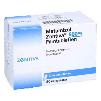 Metamizol Zentiva 500 Mg Filmtabletten 50 stk von Zentiva Pharma GmbH PZN 17418910