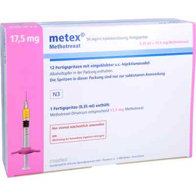 Metex Fs 17,5 mg 50 mg/ml iniecto -lsg.i.e.fertigspr. 12 stk von Medac GmbH PZN 07567626