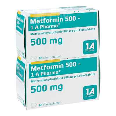 Metformin 500-1A Pharma 180 stk von 1 A Pharma GmbH PZN 02950958