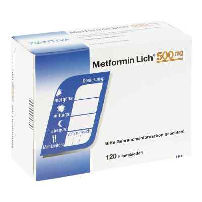 Metformin Lich 500 mg Filmtabletten 120 stk von Zentiva Pharma GmbH PZN 00454066