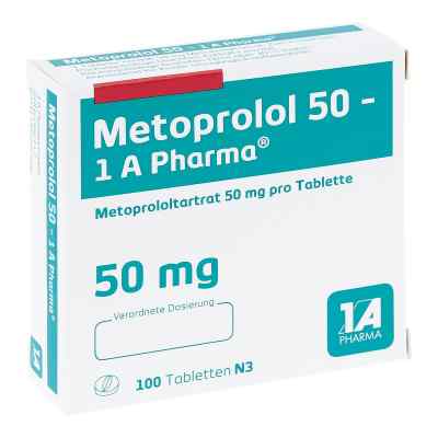 Metoprolol 50-1a Pharma Tabletten 100 stk von 1 A Pharma GmbH PZN 08533894