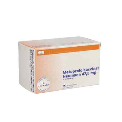 Metoprololsuccinat Heumann 47,5mg 100 stk von HEUMANN PHARMA GmbH & Co. Generica KG PZN 00220693