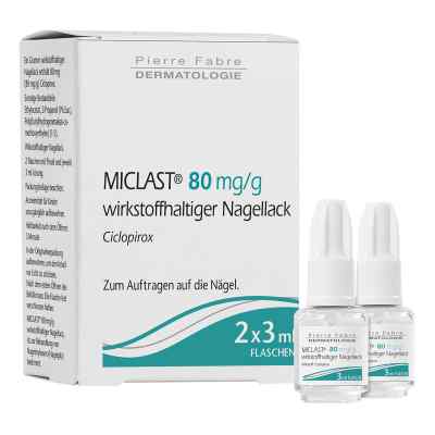 MICLAST® Nagellack gegen Nagelpilz 80 mg/g  2X3 ml von PIERRE FABRE DERMO KOSMETIK GmbH PZN 16244891