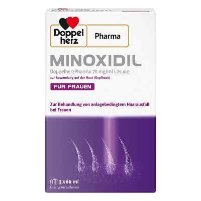 Minoxidil Doppelherzphar.20mg/ml Lösung anw.haut Frau 3X60 ml von Queisser Pharma GmbH & Co. KG PZN 17268557