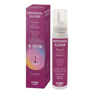 Minoxidil Klinge Frauen 50 mg/g Schaum 95 g von Klinge Pharma GmbH PZN 19886035