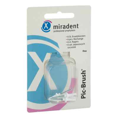 Miradent Interdentalbürsten Pic-Brush Ersatzbürsten fein weiss 6  von Hager Pharma GmbH PZN 02172426