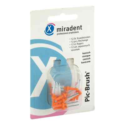 Miradent Interdentalbürsten Pic-Brush Ersatzbürsten konisch oran 12 stk von Hager Pharma GmbH PZN 03430770