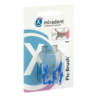 Miradent Interdentalbürsten Pic-Brush Ersatzbürsten large blau 12 stk von Hager Pharma GmbH PZN 03430764