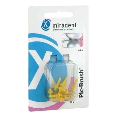 Miradent Interdentalbürsten Pic-Brush Ersatzbürsten x-fein gelb 12 stk von Hager Pharma GmbH PZN 00841225