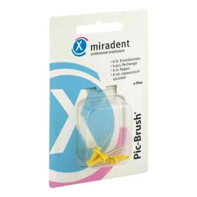 Miradent Interdentalbürsten Pic-Brush Ersatzbürsten x-fein gelb 6 stk von Hager Pharma GmbH PZN 02172372