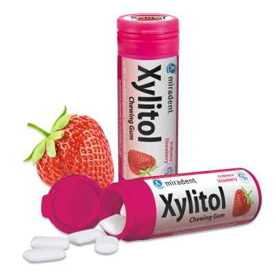 Miradent Xylitol Zahnpflegekaugummi Erdbeere