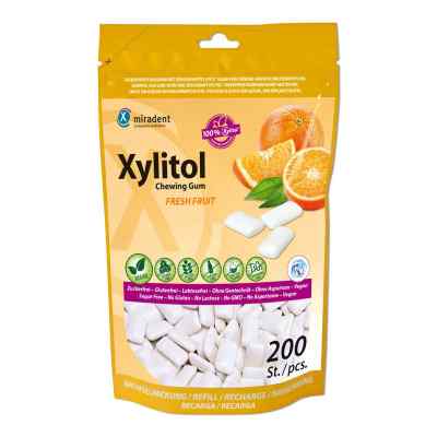 Miradent Xylitol Zahnpflegekaugummi Fresh Fruit Refill