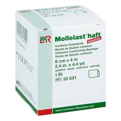 Mollelast haft latexfrei 6cmx4m gedehnt weiss 1 stk von Lohmann & Rauscher GmbH & Co.KG PZN 09886100