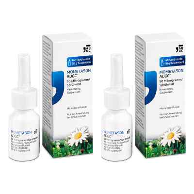 Mometason ADGC 50 µg/Sprühstoß Nasenspray 140 2x18 g von Zentiva Pharma GmbH PZN 08103701