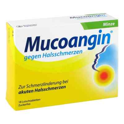 Mucoangin gegen Halsschmerzen Minze Lutschtabletten 18 stk von A. Nattermann & Cie GmbH PZN 06129947