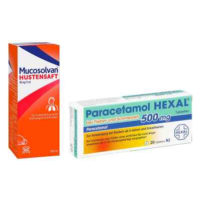 Mucosolvan Hustensaft (100ml) + HEXAL Paracetamol 500mg (20stk) 1 Pck von  PZN 08102603