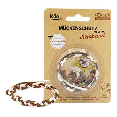 Mückenschutz Armband Pu Leder braun/weiss Kda 1 stk von KDA Pharmavertrieb Arndt GmbH PZN 15319121