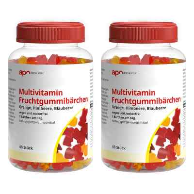 Multivitamin Fruchtgummibärchen zuckerfrei von apodiscounter 2x60 stk von apo.com Group GmbH PZN 08101844