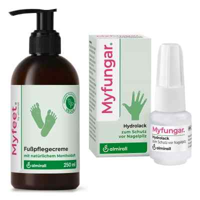 Myfeet By Almirall Fußpflegecreme + Myfungar Nagellack Lösung 1 Set von  PZN 08107769