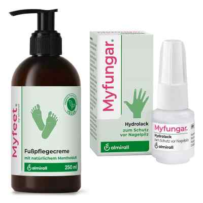 Myfeet By Almirall Fußpflegecreme + Myfungar Nagellack Lösung 1 Set von  PZN 08107770