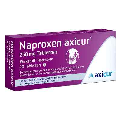 Naproxen axicur 250 mg Tabletten 20 stk von  PZN 14412120