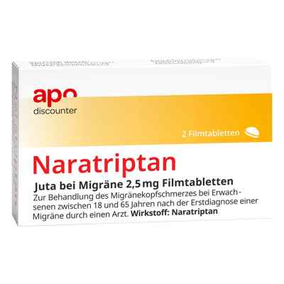 Naratriptan 2,5 mg von apodiscounter 2 stk von apo.com Group GmbH PZN 18110686