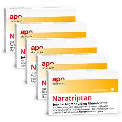 Naratriptan 2,5 mg von apodiscounter 5x2 stk von apo.com Group GmbH PZN 08102760