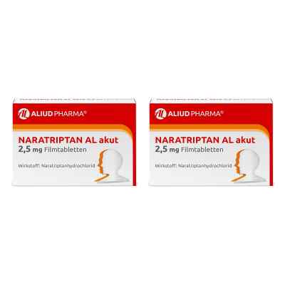 Naratriptan AL akut 2,5 mg Filmtabletten bei Migräne 2x2 stk von ALIUD Pharma GmbH PZN 08107749