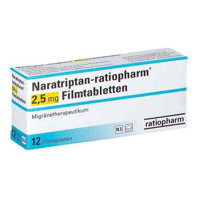 Naratriptan-ratiopharm 2,5mg 12 stk von ratiopharm GmbH PZN 09318560