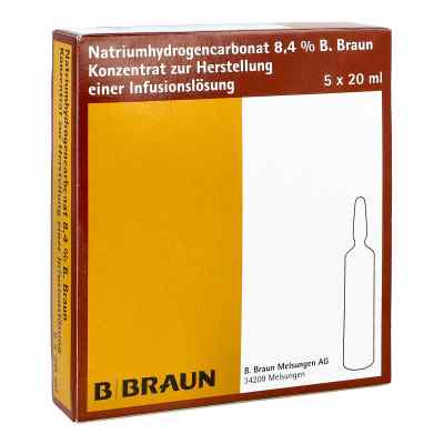 Natriumhydrogencarbonat B.braun 8,4% Glas 5X20 ml von B. Braun Melsungen AG PZN 09717685