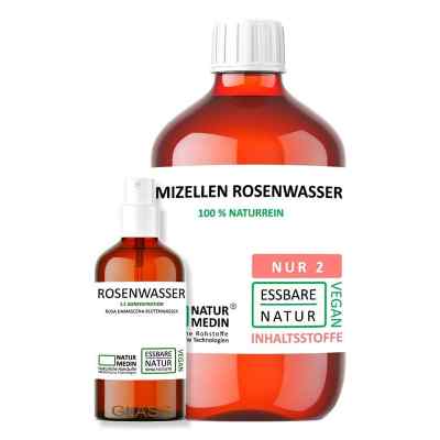 Naturmedin Mizellenwasser mit Rosenwasser + 100 ml Rw 600 ml von  PZN 08107079