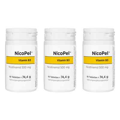 Nicopel Nicotinamid 500 mg Kapseln 3x60 stk von Derma Enzinger GmbH PZN 08106220