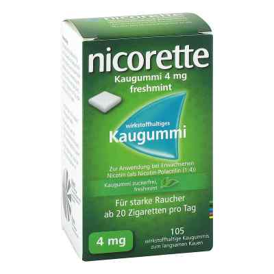 Nicorette Kaugummi 4 mg freshmint 105 stk von EurimPharm Arzneimittel GmbH PZN 14417086