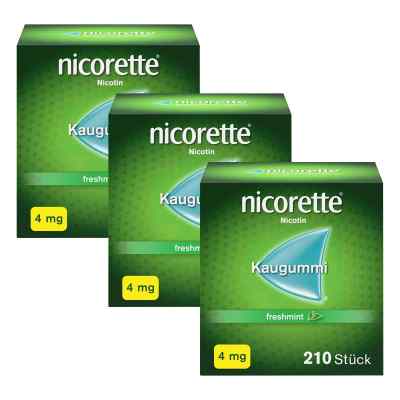 nicorette® Kaugummi 4 mg freshmint 3x210 stk von Kenvue Germany GmbH (OTC) PZN 08106088