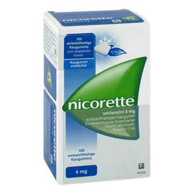 Nicorette Kaugummi 4 mg whitemint 105 stk von kohlpharma GmbH PZN 14358780